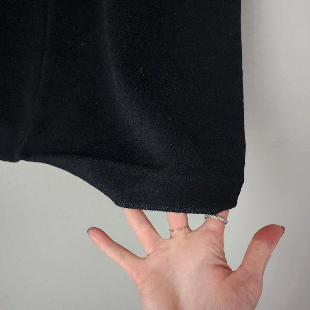 MAXMARA VINTAGE Black Wool Cashmere Skirt Minimalist Pleated Academia 12